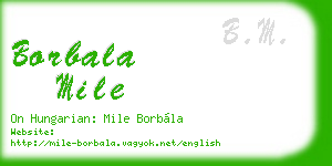 borbala mile business card